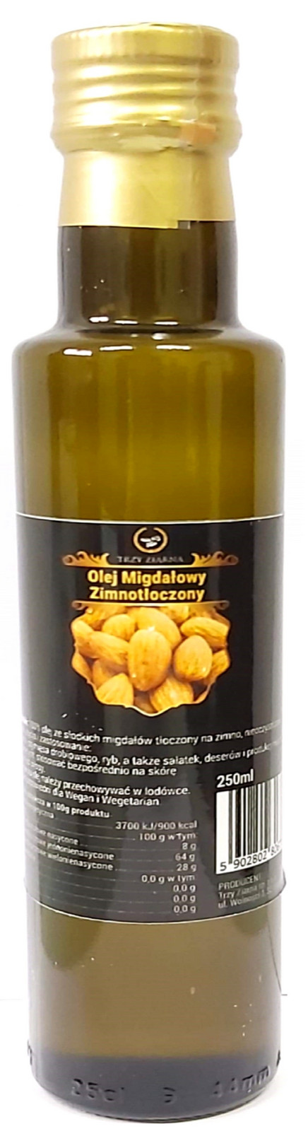 Olej Ze Sladkých Mandlí 500ml přírodní mandlový olej nerafinovaný