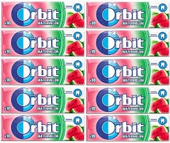 Orbit Žvýkačka Watermelon Meloun 14 g x 30 ks (10 dražé) Bez cukru.