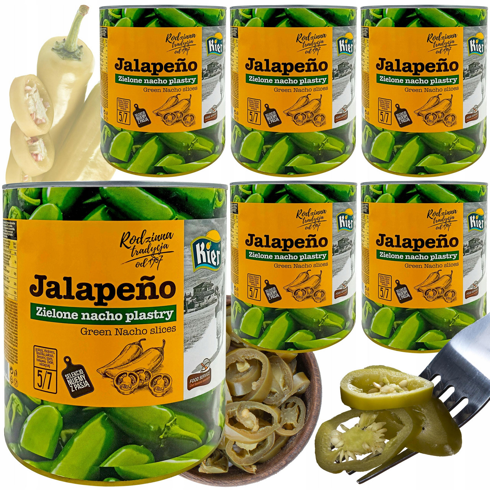 Paprika Jalapeno Zelené Plátky 2,75KG Svařák