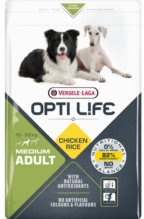Versele Laga Opti Life Adult Medium 2,5 kg – krmivo pro psy středních plemen