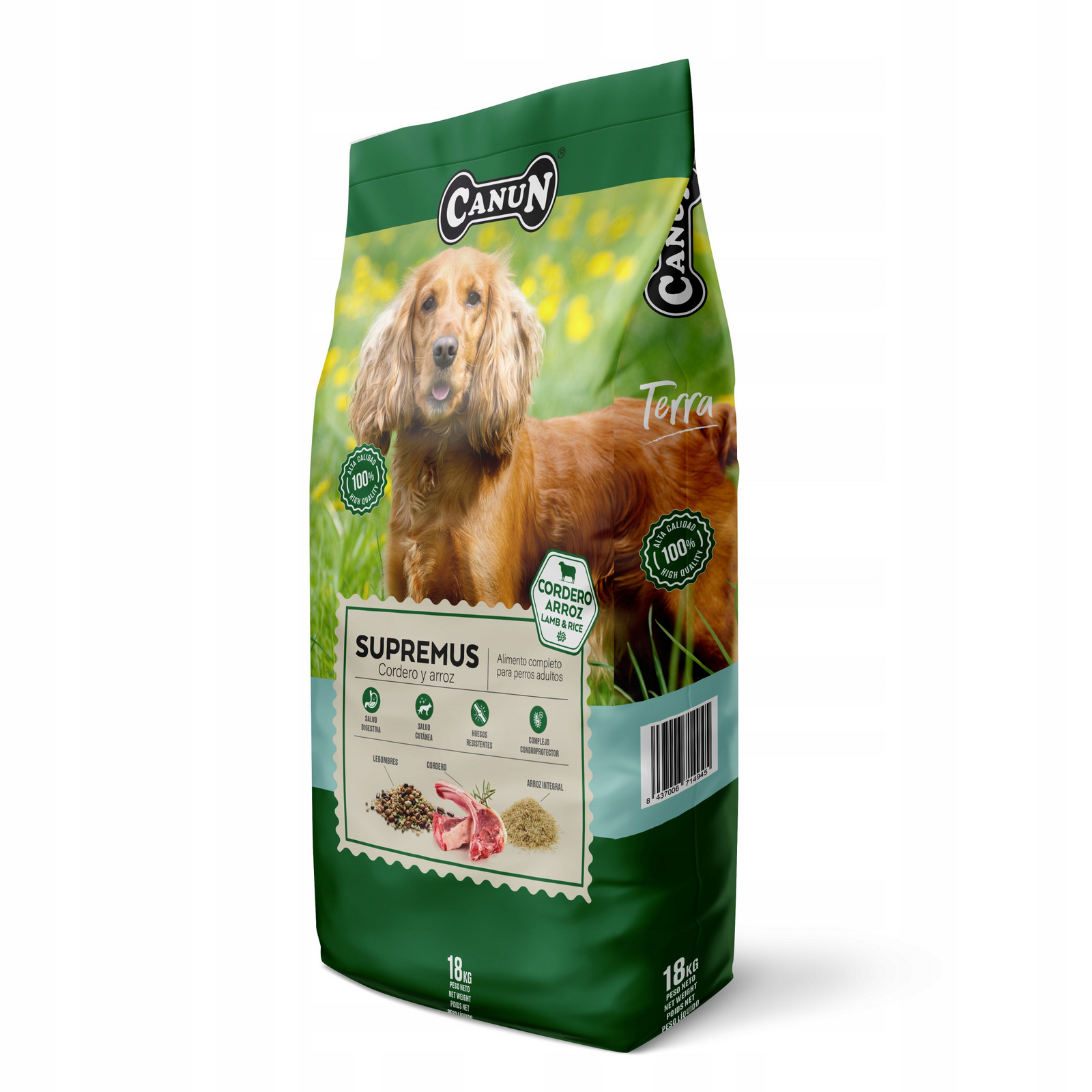Canun Terra Supremus s přídavkem jehněčího masa 18 kg krmivo pro dospělé psy