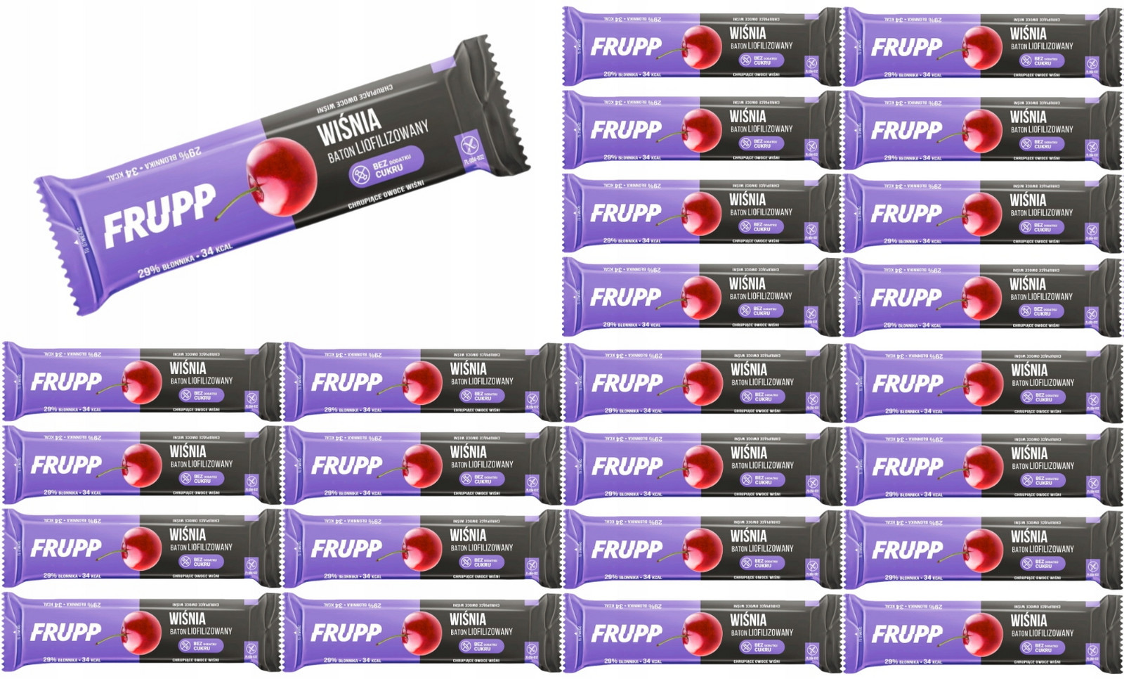 25x Frupp Tyčinka lyofilizovaný třešňový bez lepku