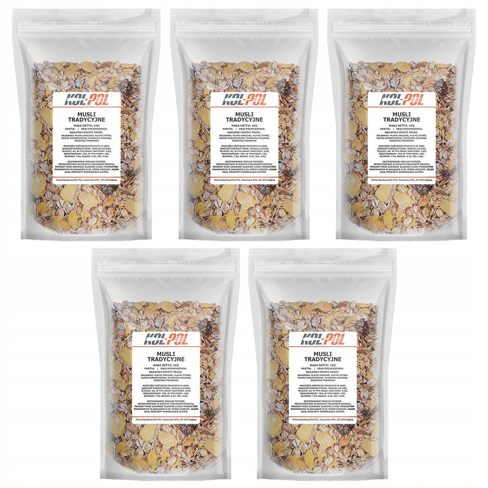 Tradiční Musli 5kg Snídaně vločky ovoce dieta