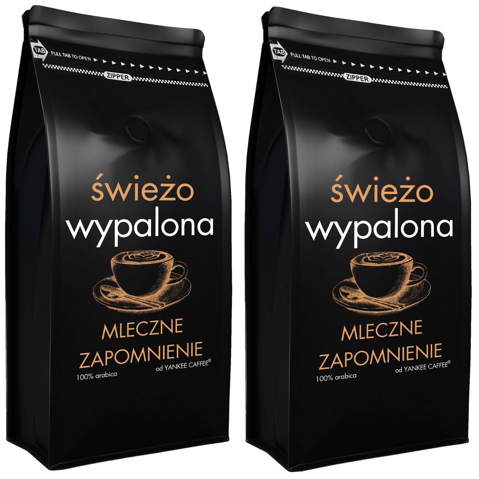 Káva zrnková 2kg 100% Arabica Čerstvě Pražená Mléčná (2x1kg) Do kávovaru