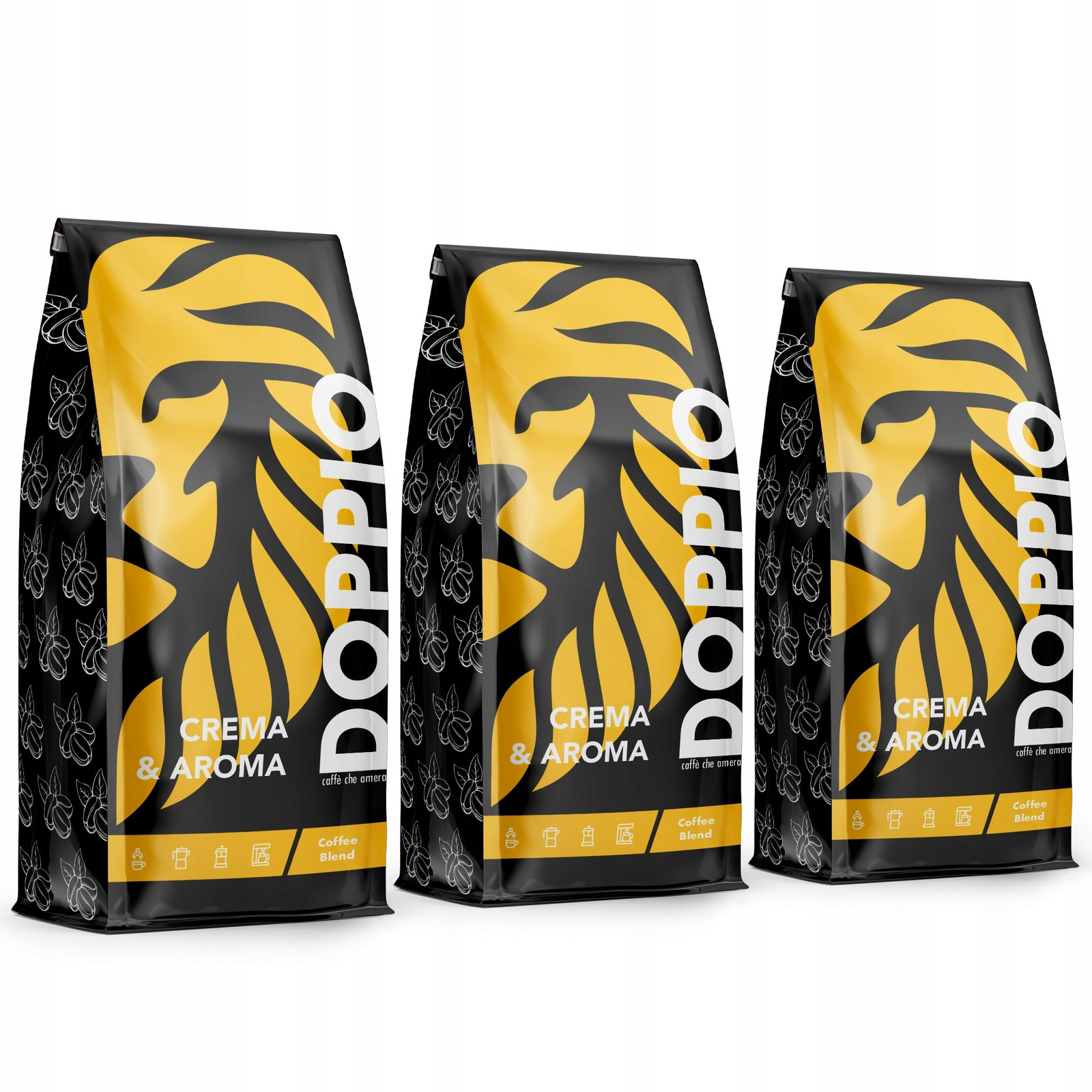 Káva Zrnková Do Kávovaru Doppio Crema & Aroma 3kg-ČERSTVĚ Pražená-blue Orca