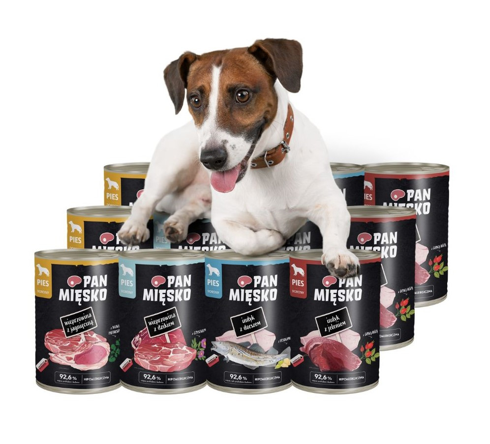 Pan Mięsko Krmivo mokré pro dospělého psa MIX Chutí 12x400g