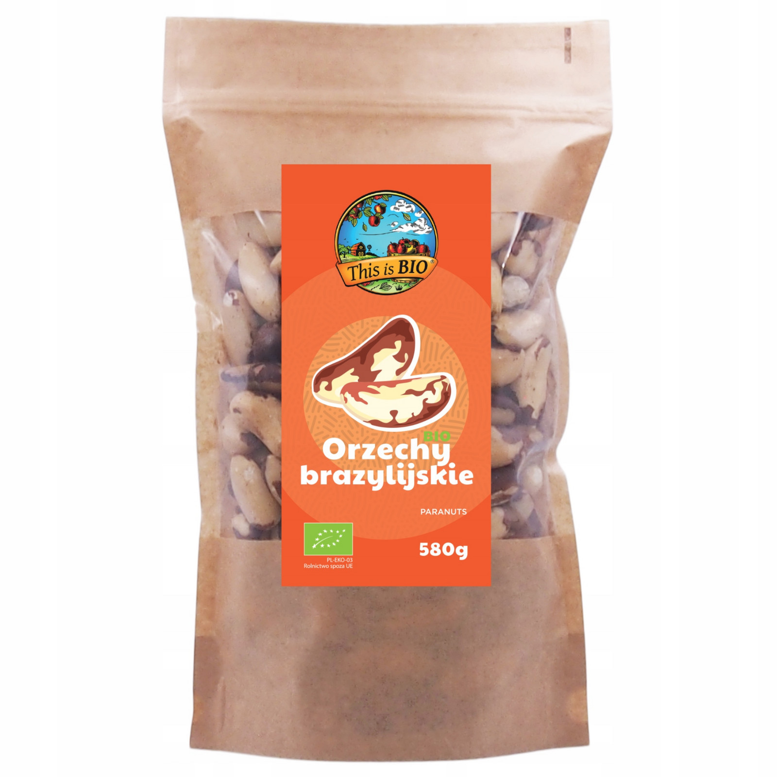 Brazilské ořechy Bio s certifikátem Zdroj Kyselina listová Selen Omega-3