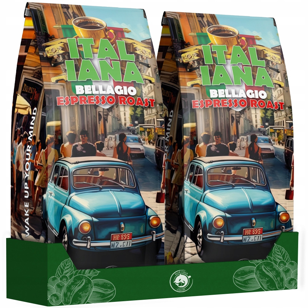 Káva zrnková Italiana Bellagio Roast 2X1KG Čerstvě Pražená Blue Orca Coffee