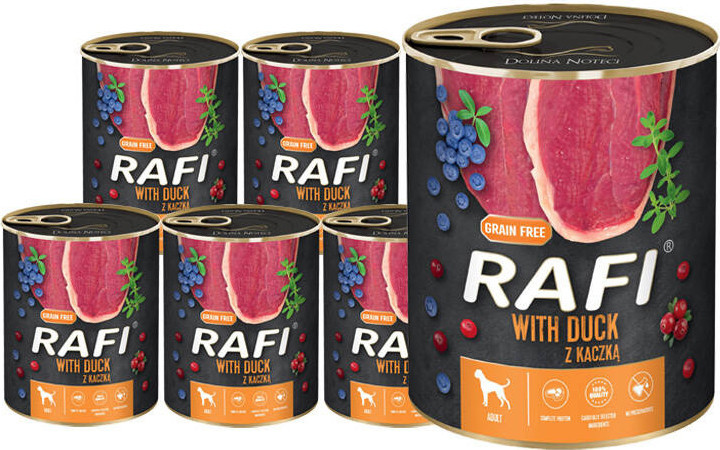 Krmivo mokré pro psy Rafi Dolina Noteci kachna 12x800g