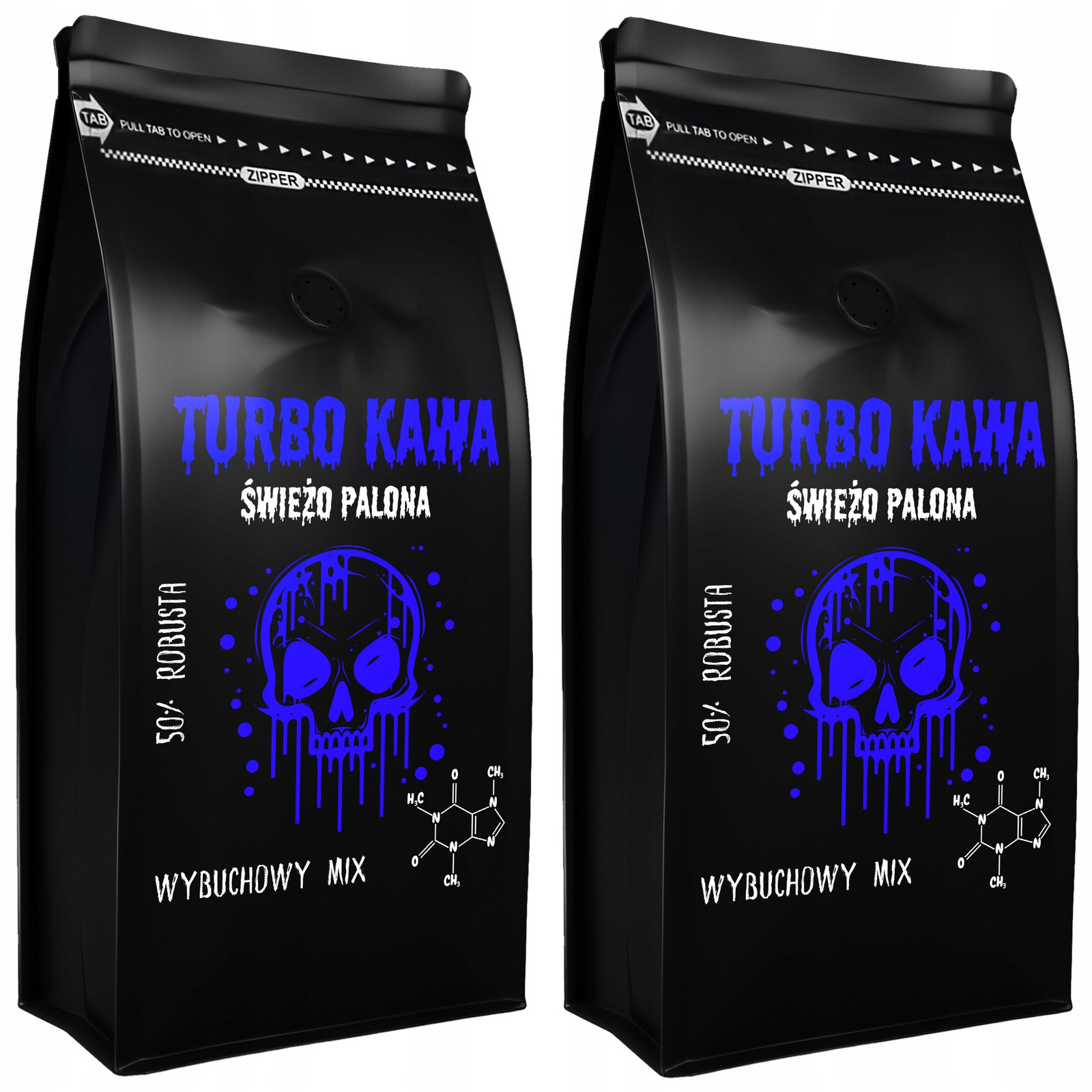 Turbo Káva zrnková Pro kávovar 2x1kg 50/50 Robusta/Arabica Výbušný MIX