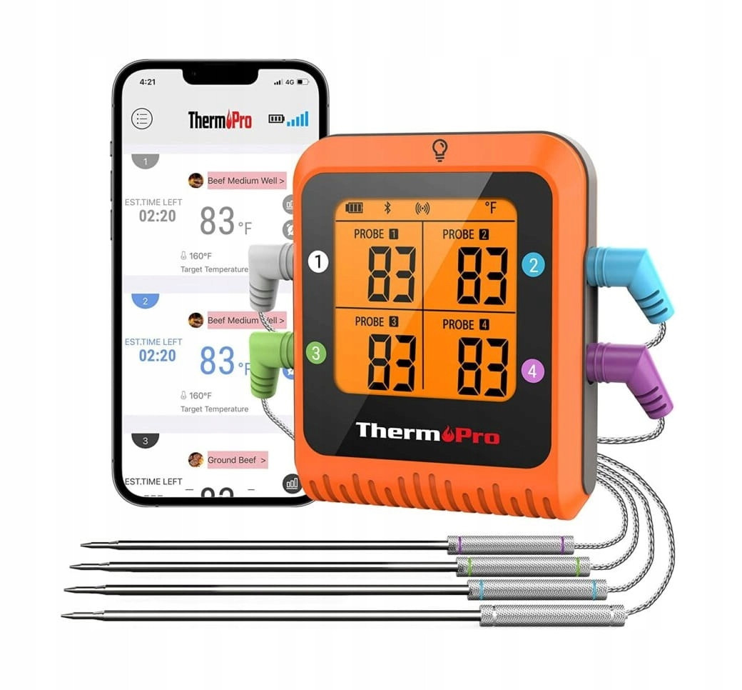 Grilovací teploměr 4 sondy ThermoPro TP-930 Bluetooth