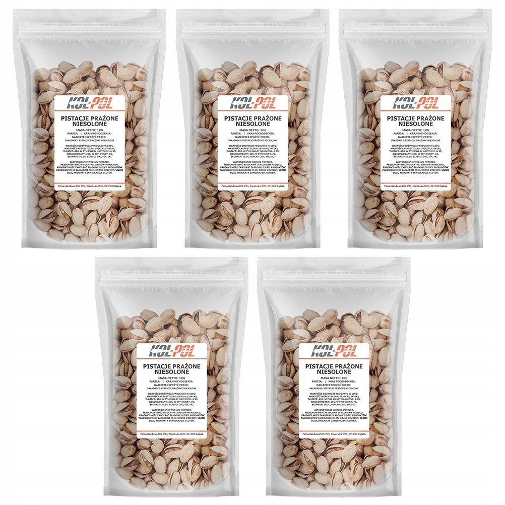 Pistácie Průvodce Nesolené 5kg Přírodní bez soli