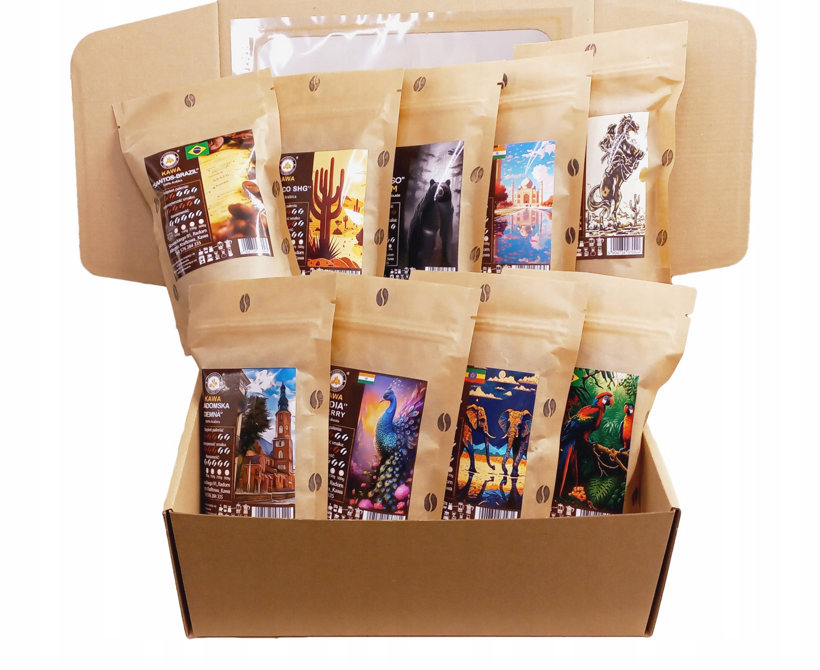 Startovací sada Kraftových káv 9x100g Arabica 100% Jako dárek