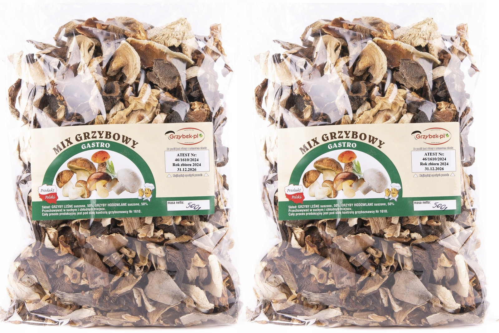 Gastro Houbový MIX 10kg Pl Atest 2024 Nová Sbírka lesních a chovných hub