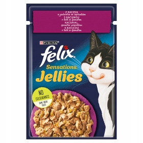 Felix Kachna v želé se špenátem kapsička 26x85g