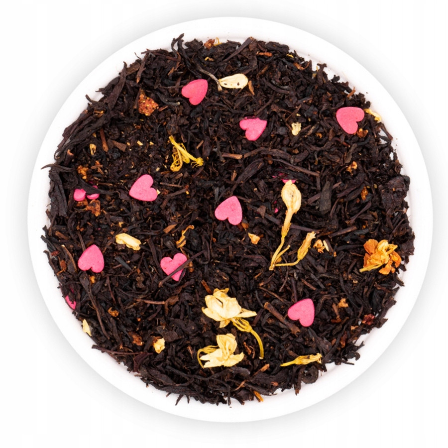 Čaj Černý Listový Jahoda Jasmín Srdíčka Verona Teaverso 500G