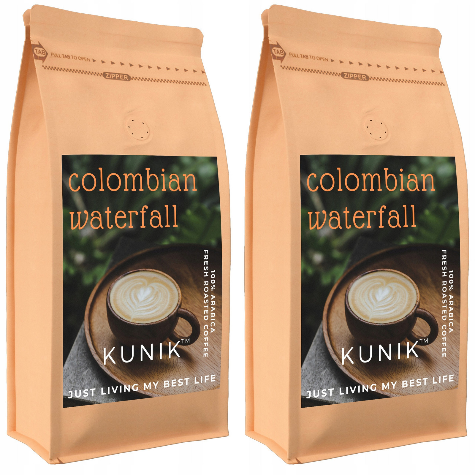 Káva zrnková 2kg Čerstvě Pražená Arabica Colombian Waterfall (2x1kg)