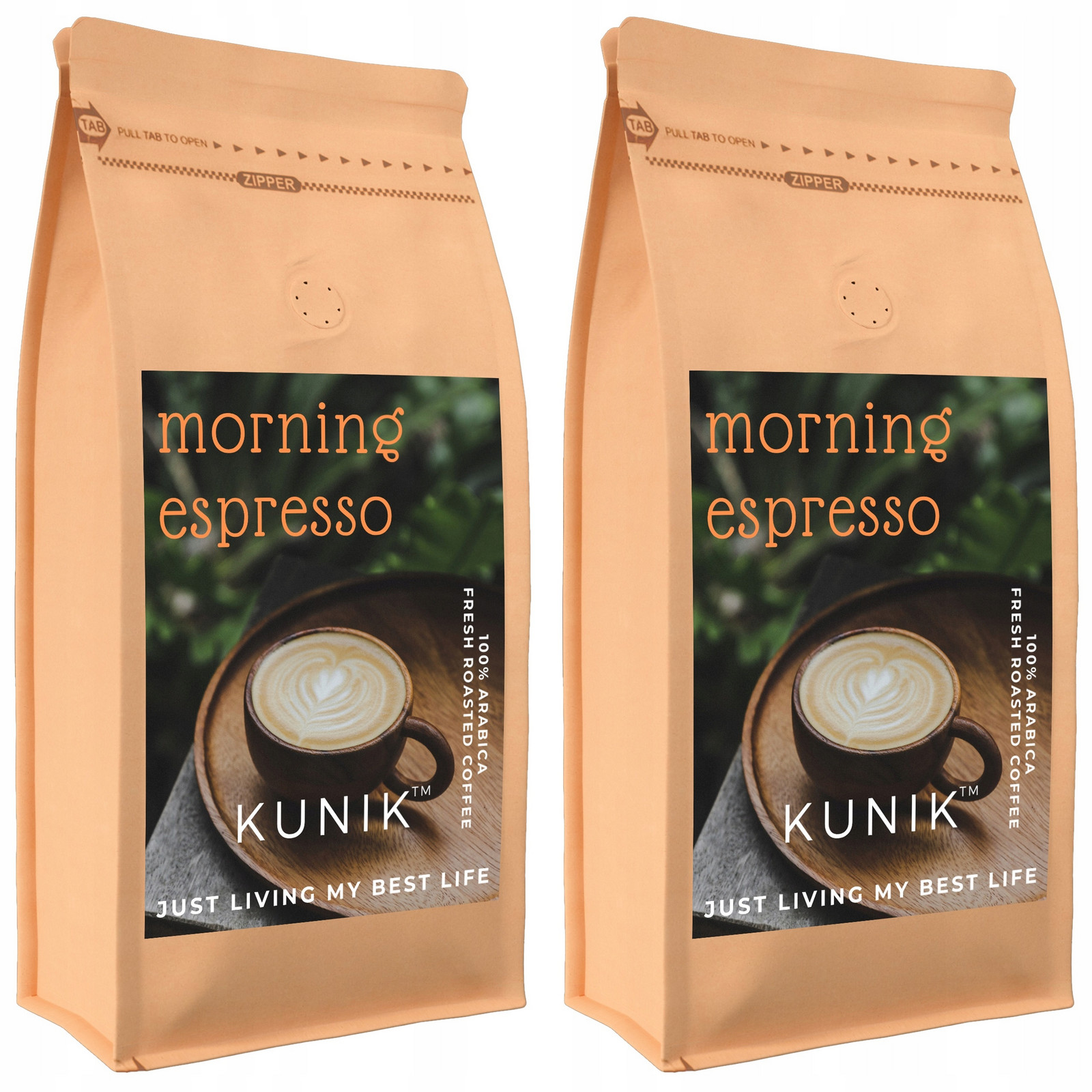 Káva zrnková 2kg Čerstvě Pražená 100% Arabica Morning Espresso (2x1kg)