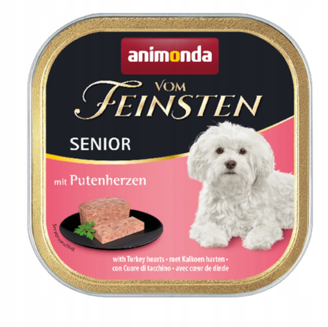 Animonda Vom Feinsten Senior Krůtí srdce 12x150g Paštika pro starší