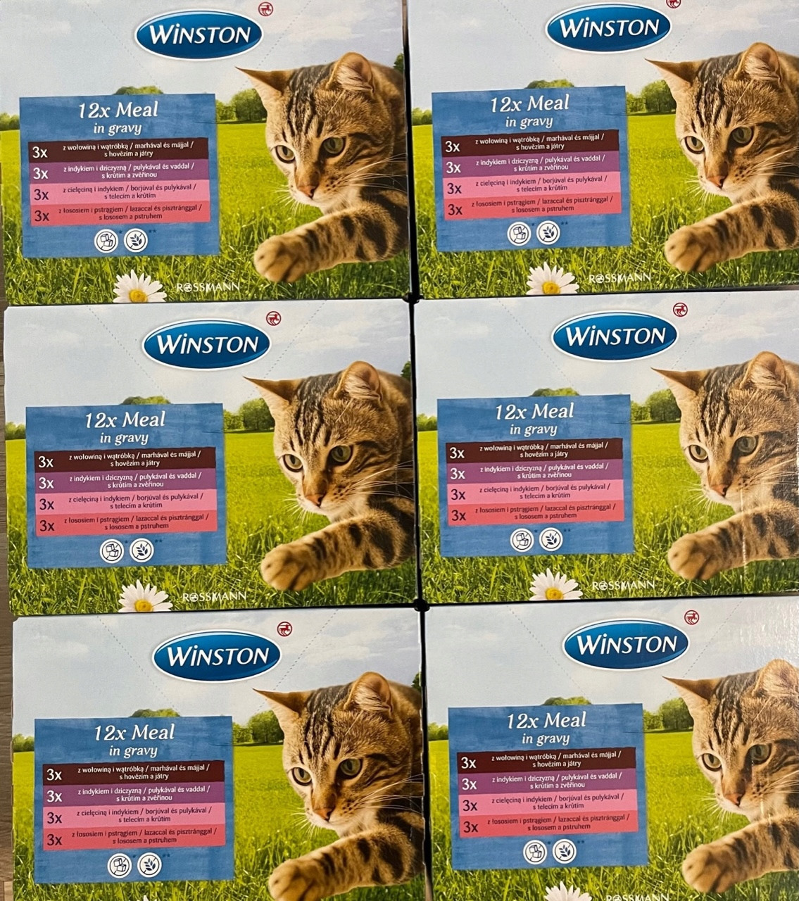 krmivo pro kočky Winston mix chutí 72x100 gravy