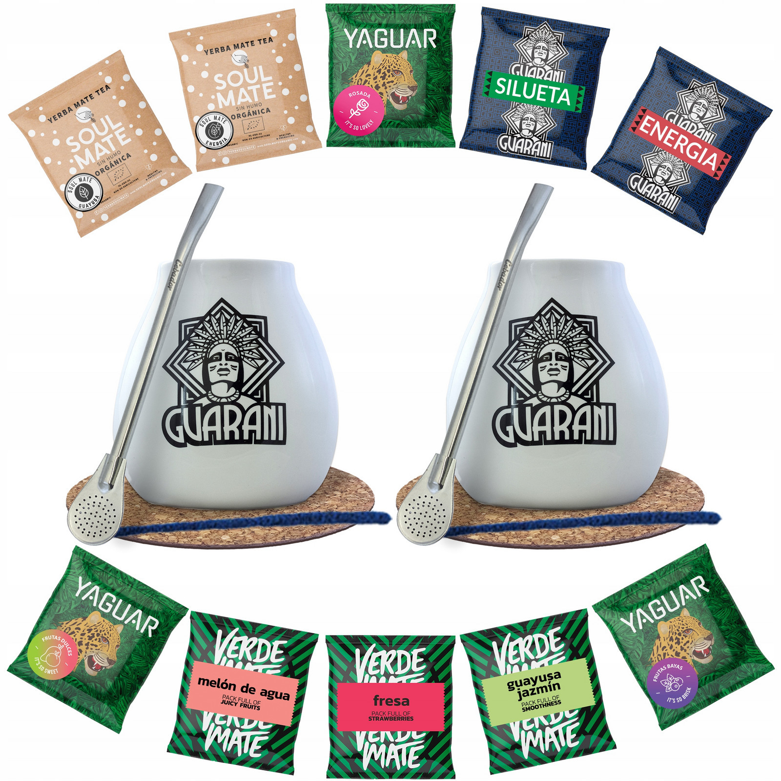 Obrovská sada pro dva Yerba Mate Mix 10 x 50 g