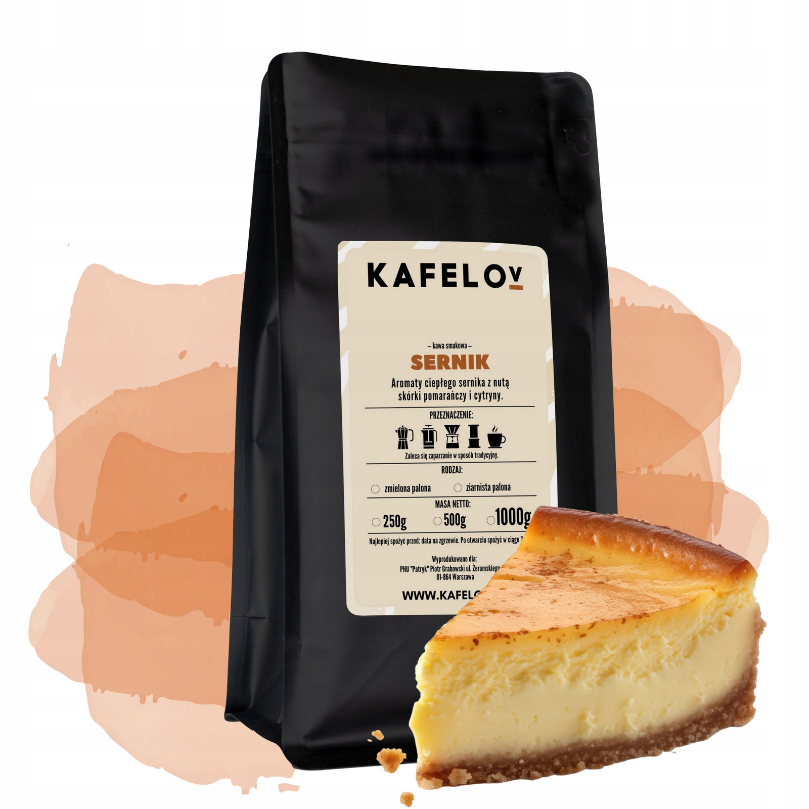 Káva Cheesecake mletý ochucený 1 kg