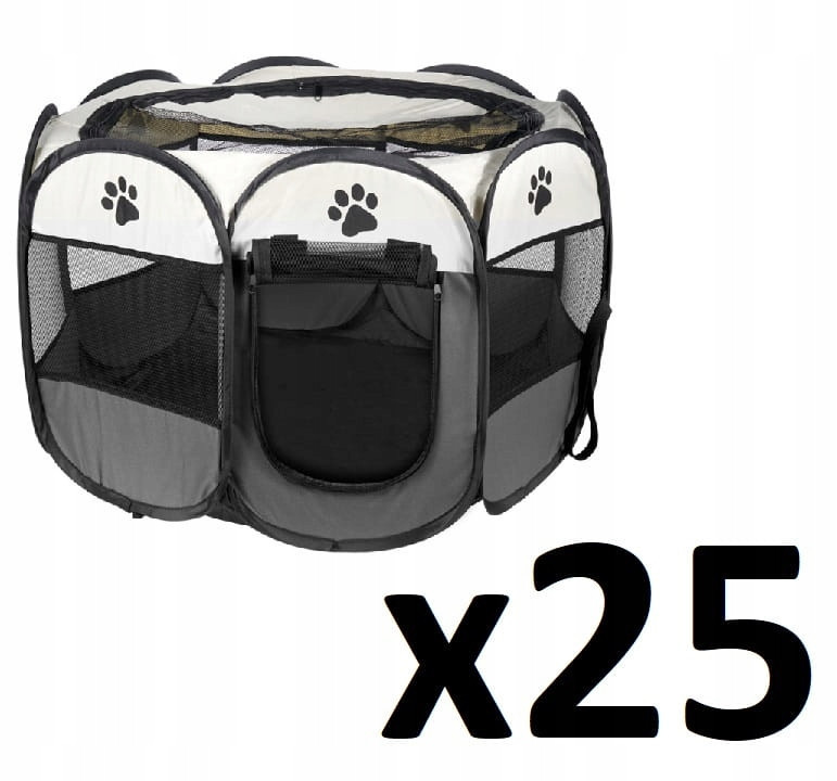 Kotec pro psa/kočku 91x91x58 cm šedá x 25 cm