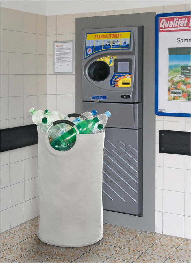 Bílý textilní odpadkový koš na tříděný odpad 69 l Jumbo – Wenko