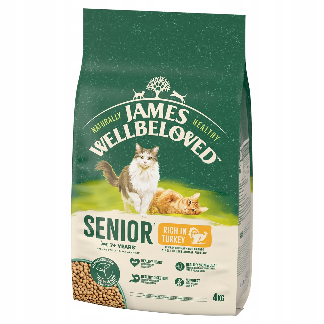 James Wellbeloved Senior Cat Hypoallergenic krůta & rýže - 4 kg