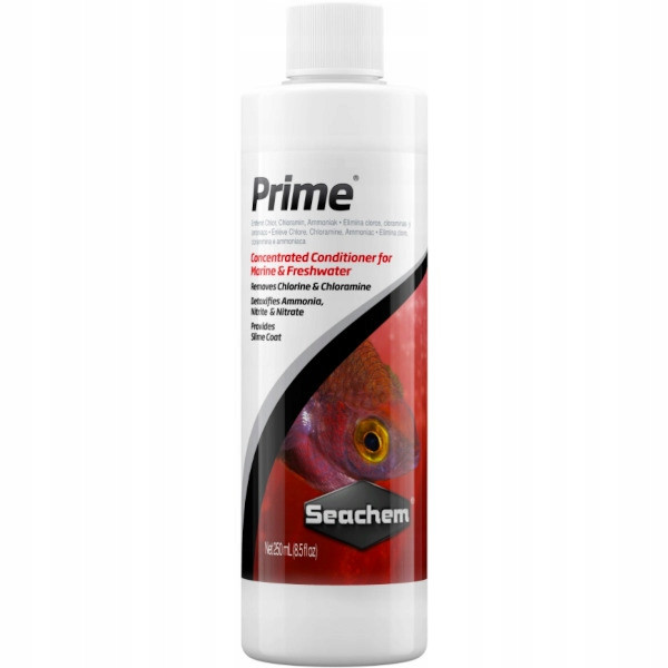 Seachem Prime 250ml Čistič Kohoutkové Vody Akvárium Velmi Účinný