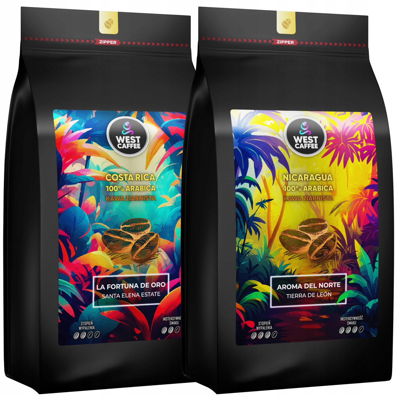 Káva Zrnková Set 2kg Kostarika Nikaragua 100%Arabica Čerstvě Vypálená