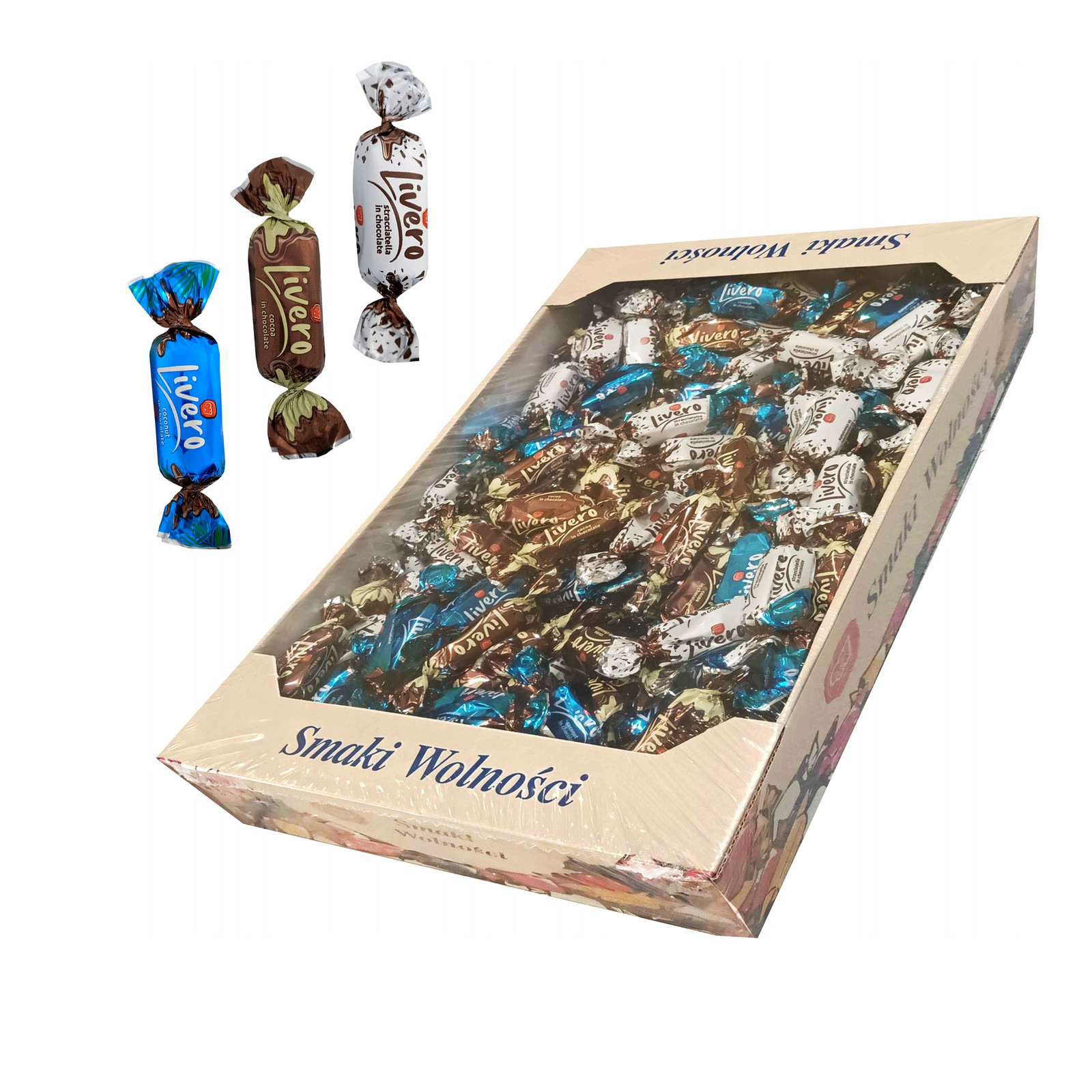 Bonbóny Livero směs příchutí v čokoládě 3000 g 3 kg