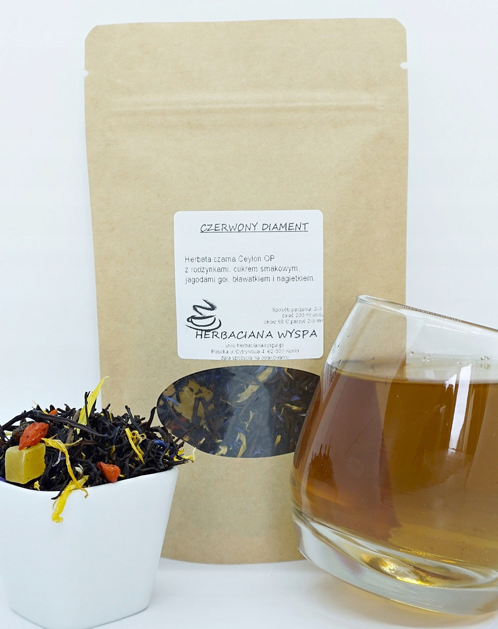 Červený Diamant 1 kg černý čaj Ceylon s bobulemi hojí