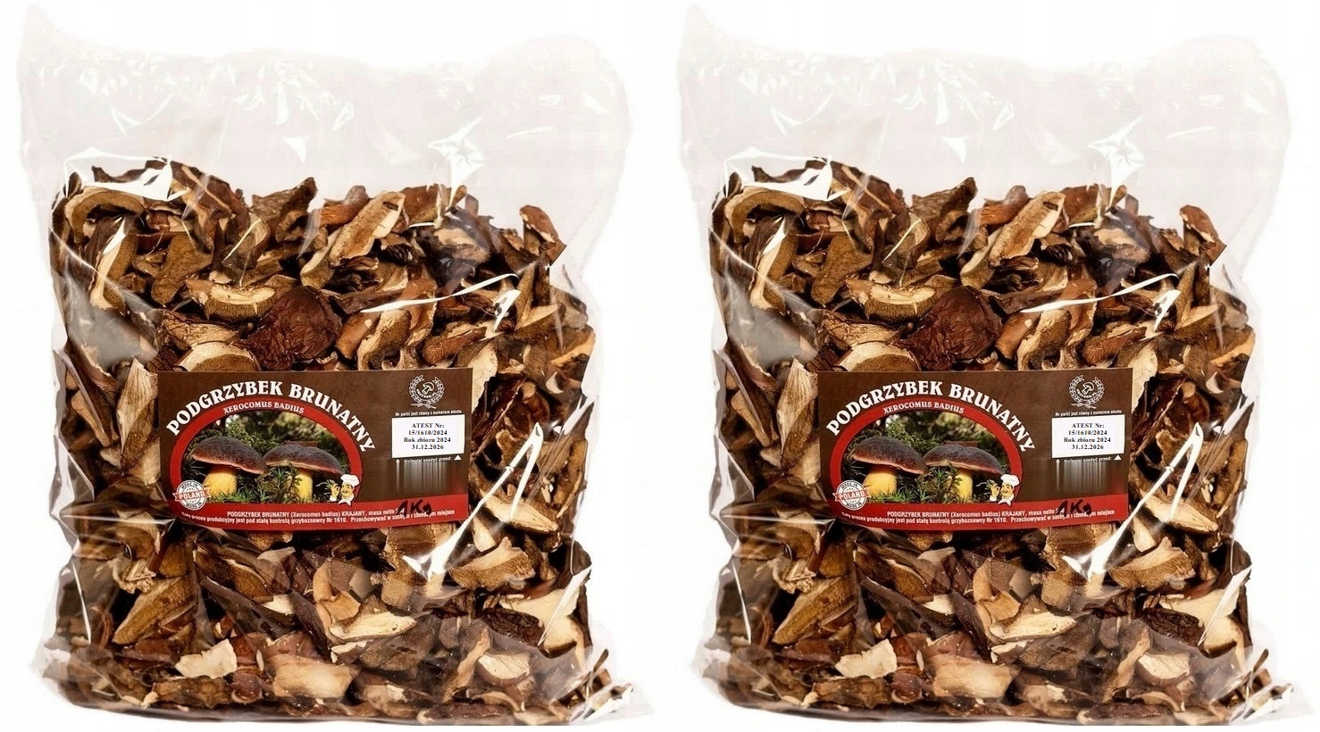 Podhoubí Krájené 10kg Polský Atest 2024 Nová Sklizeň houby sušené lesní