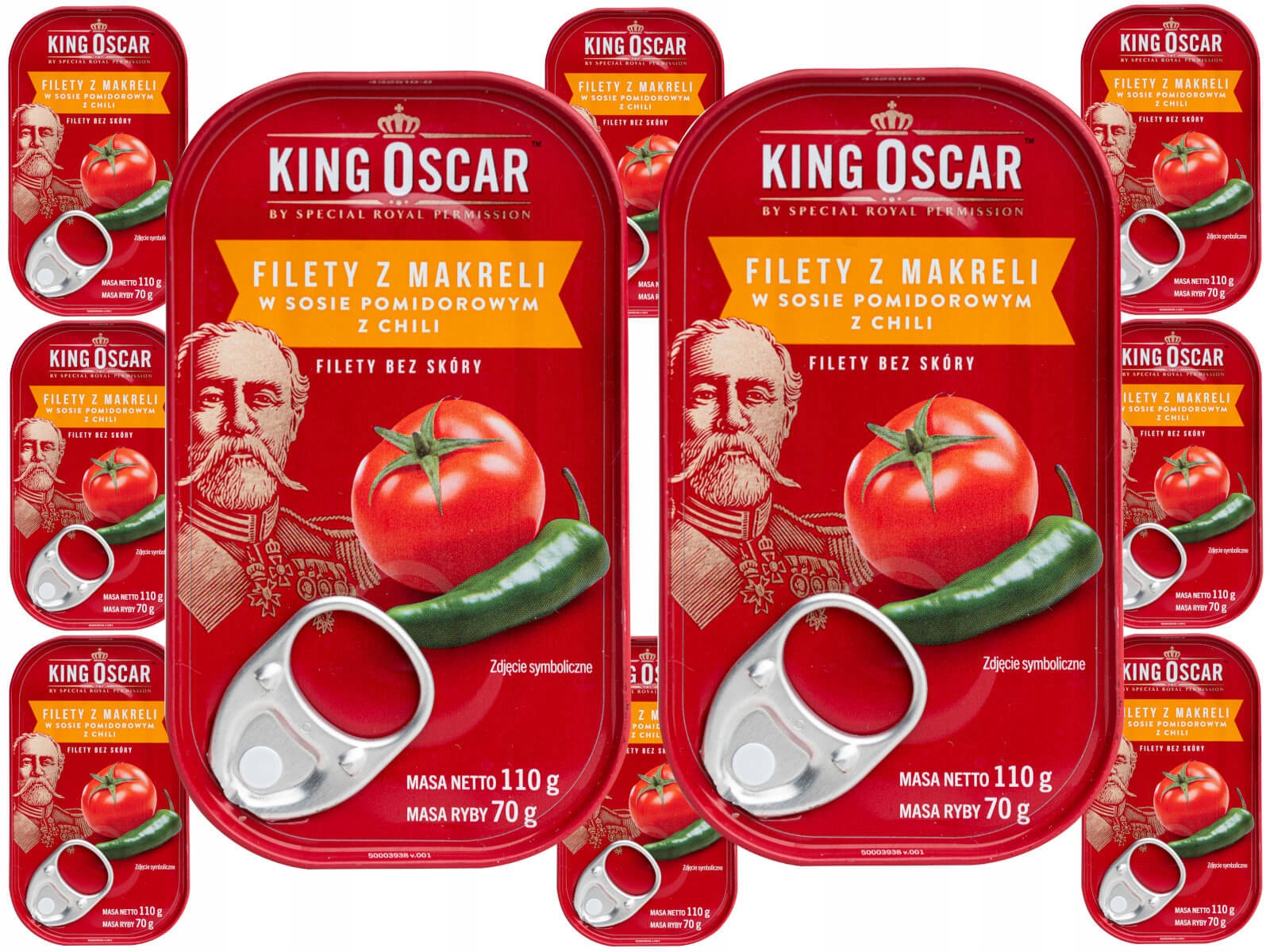 Filety Makreli Pomid. chilli King Oscar 110gx10ks