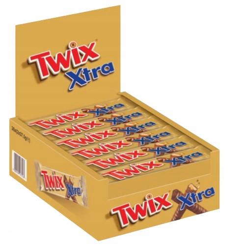 Twix Xtra Tyčinka s sušenkami a karamelem zalitý čokoládou 75 g x 30 Kusů