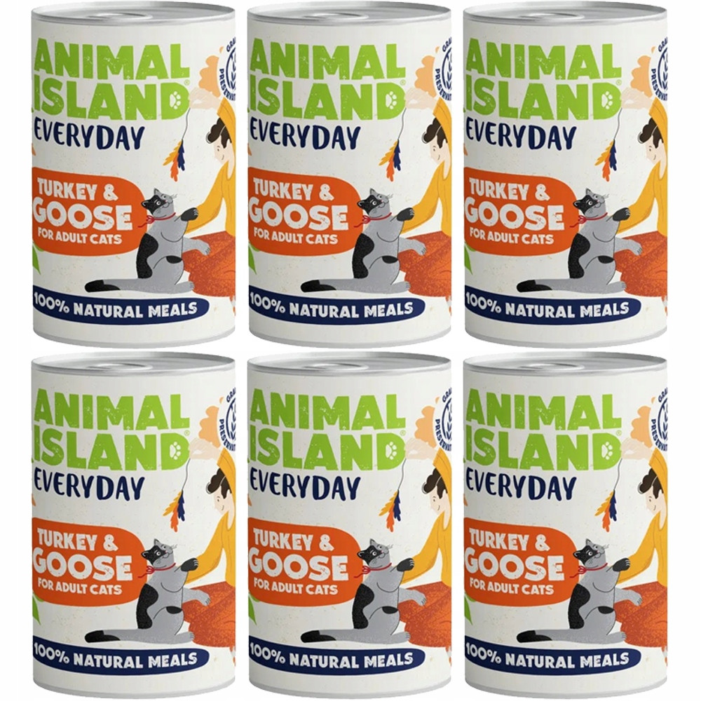 Animal Island Krůta a husa pro kočky 6x400g