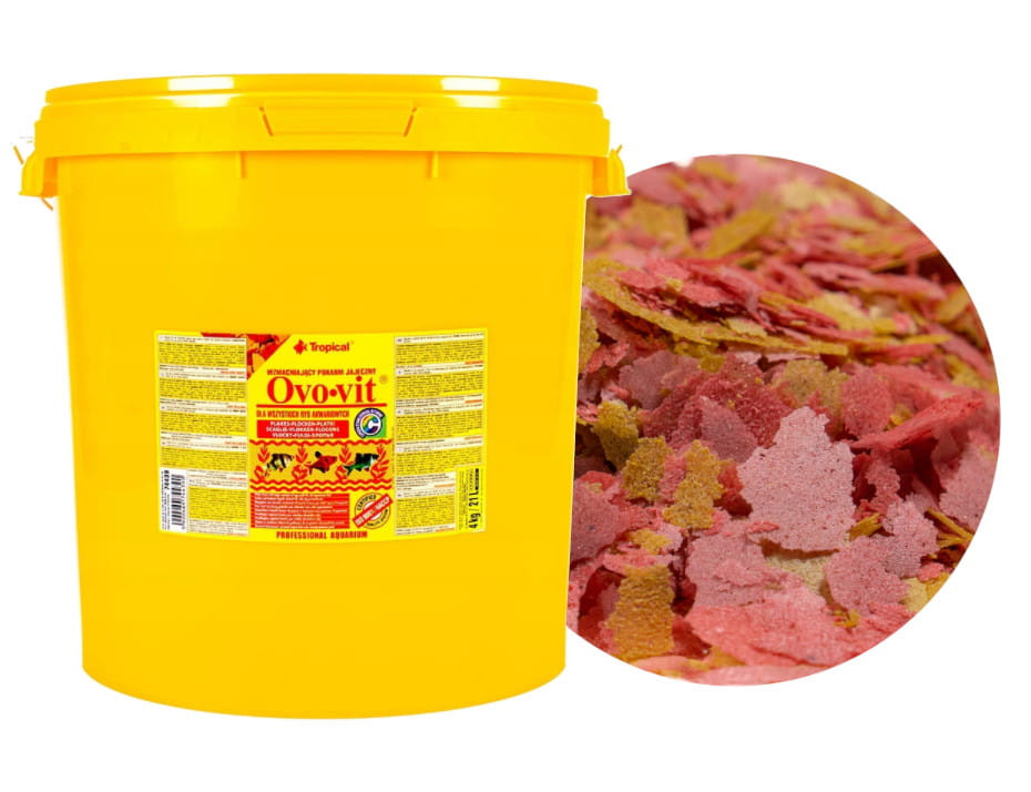 Krmivo pro akvarijní ryby Tropical Ovo-Vit kyblík 21l/4kg