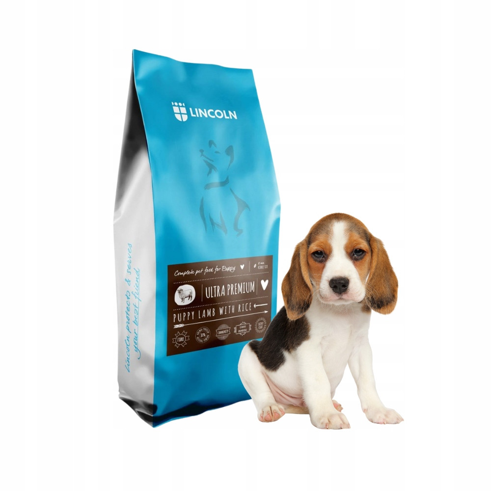 Suché krmivo pro štěňata Lincoln Jehněčí s rýží Puppy Lamb 12 kg