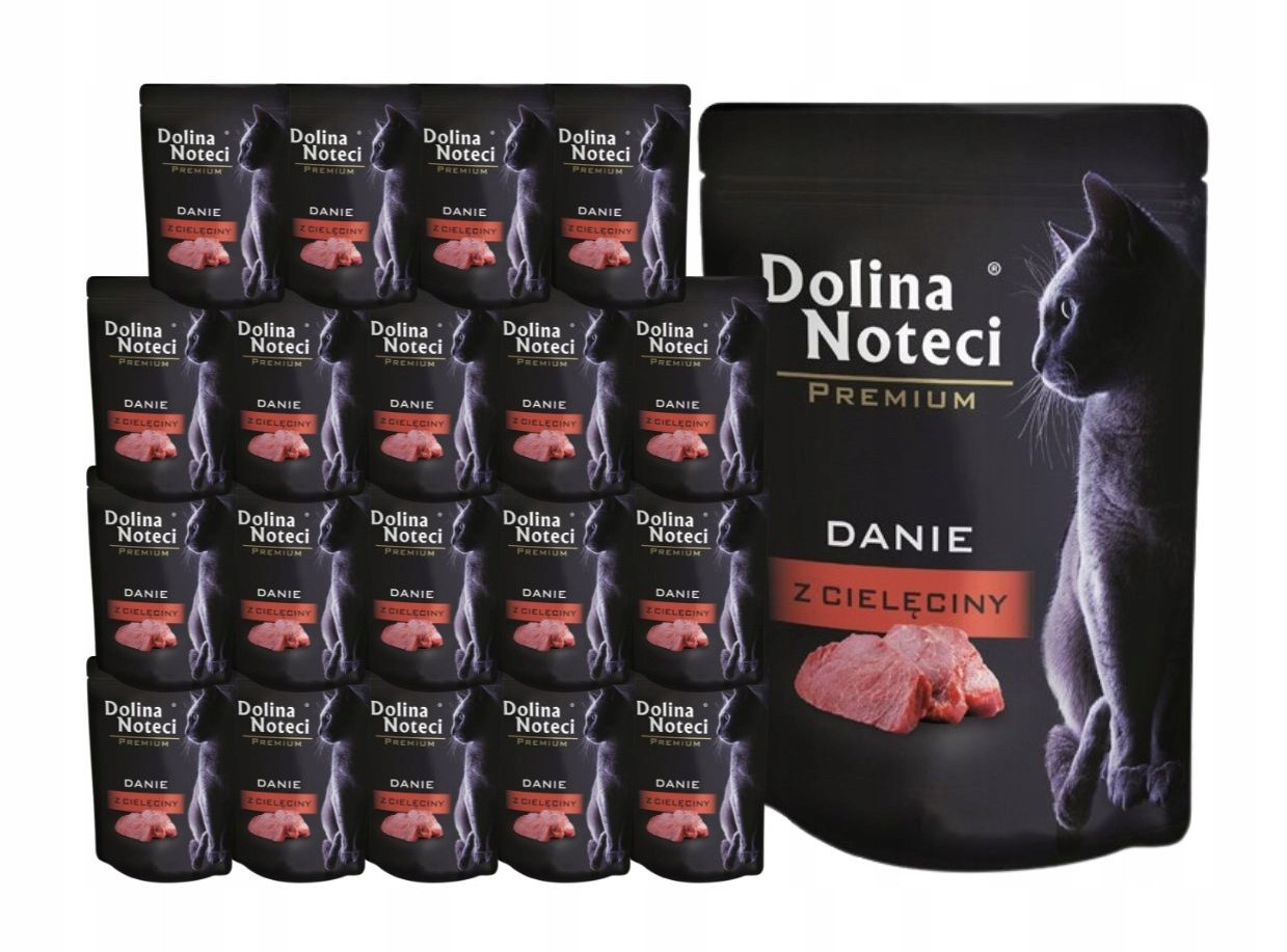 Dolina Noteci Premium mokré krmivo pro kočky jídlo z telecího masa 20x85 g