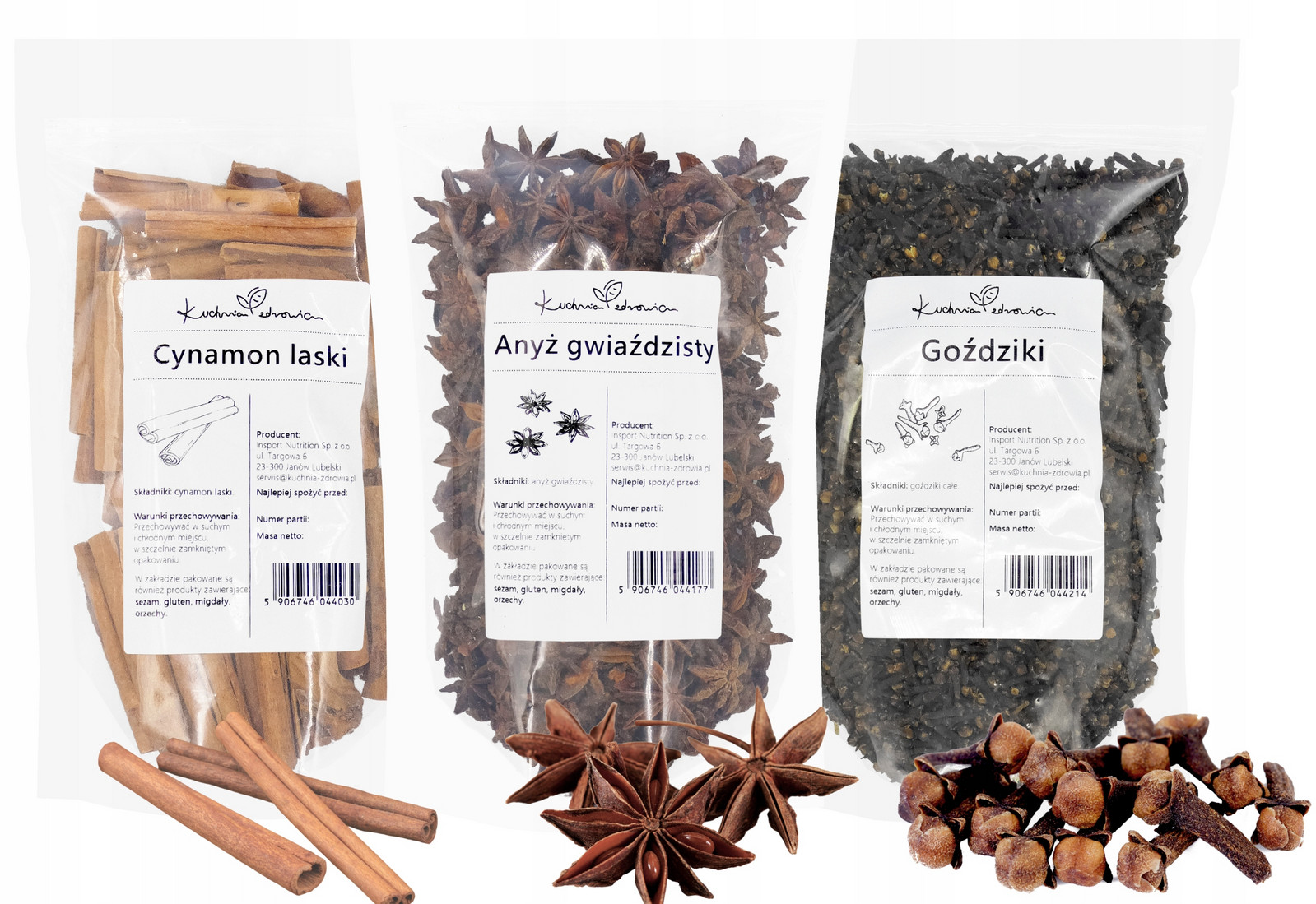 Sada Topinec 3x500g Anýz Skořice Hole Hřebíček Kuchnia Zdrowia