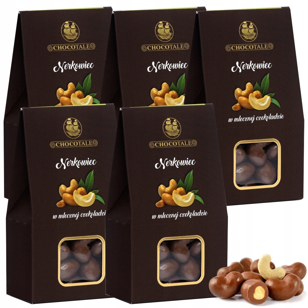 5X Kešu Ořechy V Mléčné Čokoládě Chocotale 100G