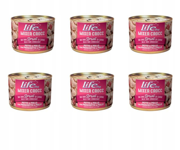 Life Dog Mixer Crocc Kuře Se Šunkou 150g