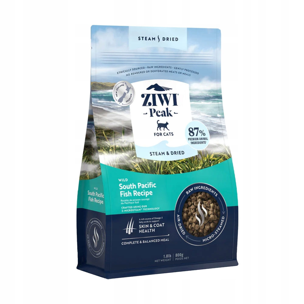 Ziwi Peak Steam&Dried Divoké ryby z Jižního Pacifiku pro kočky 800g