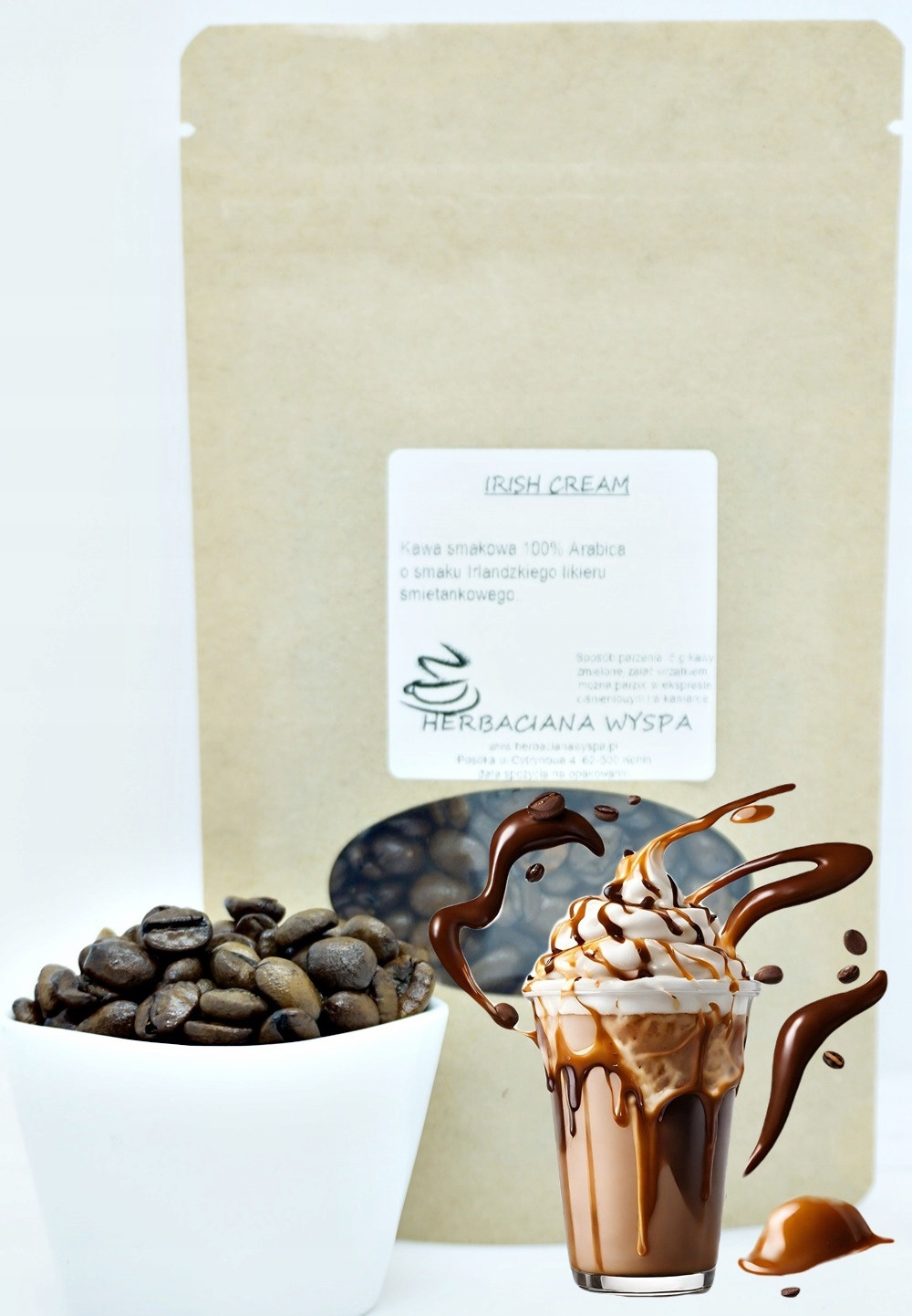 Káva Irish Cream 500 g zrnková-měli jsme Pyszna