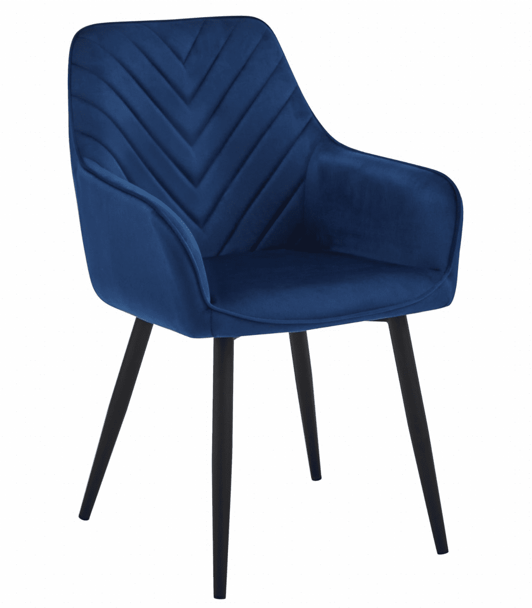 Jídelní křeslo NANA VELVET, modré