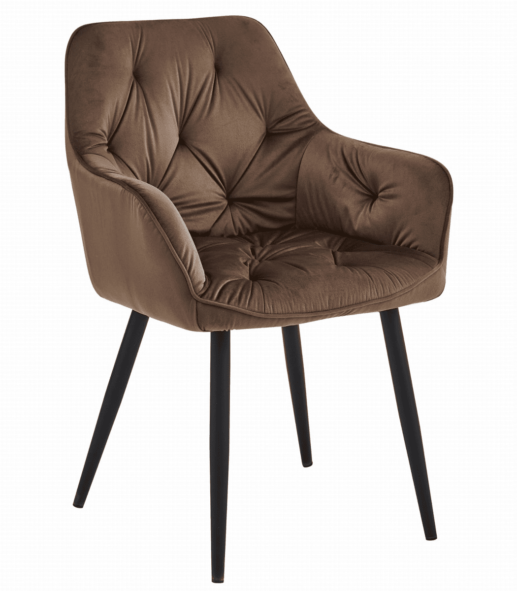 Jídelní křeslo JORK VELVET, hnědé