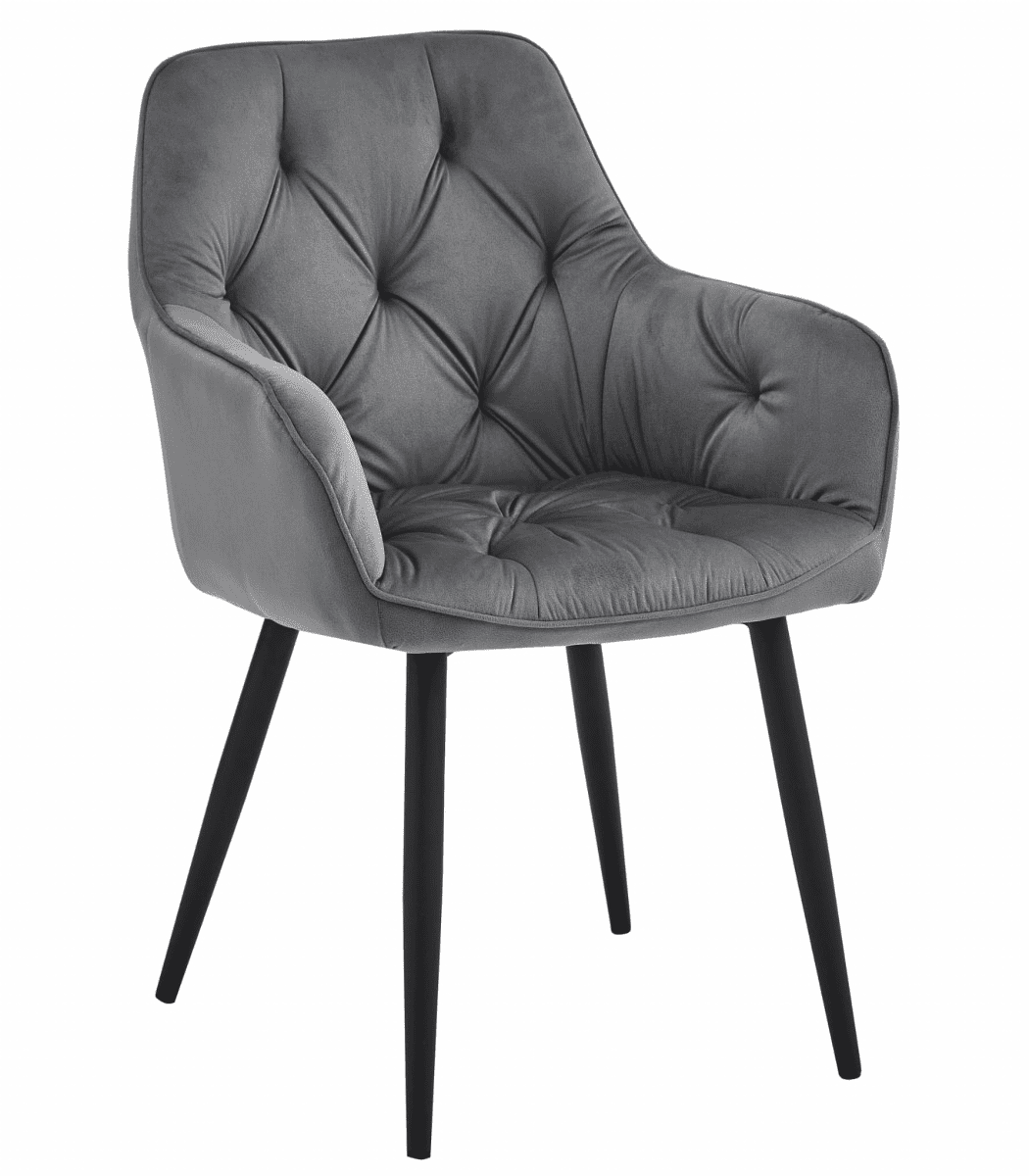 Jídelní křeslo JORK VELVET, tmavě šedé