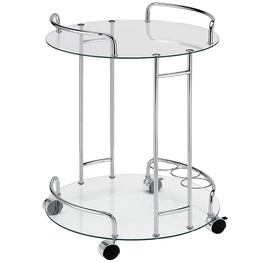 Kuchyňský vozík GC7514 chrom/sklo