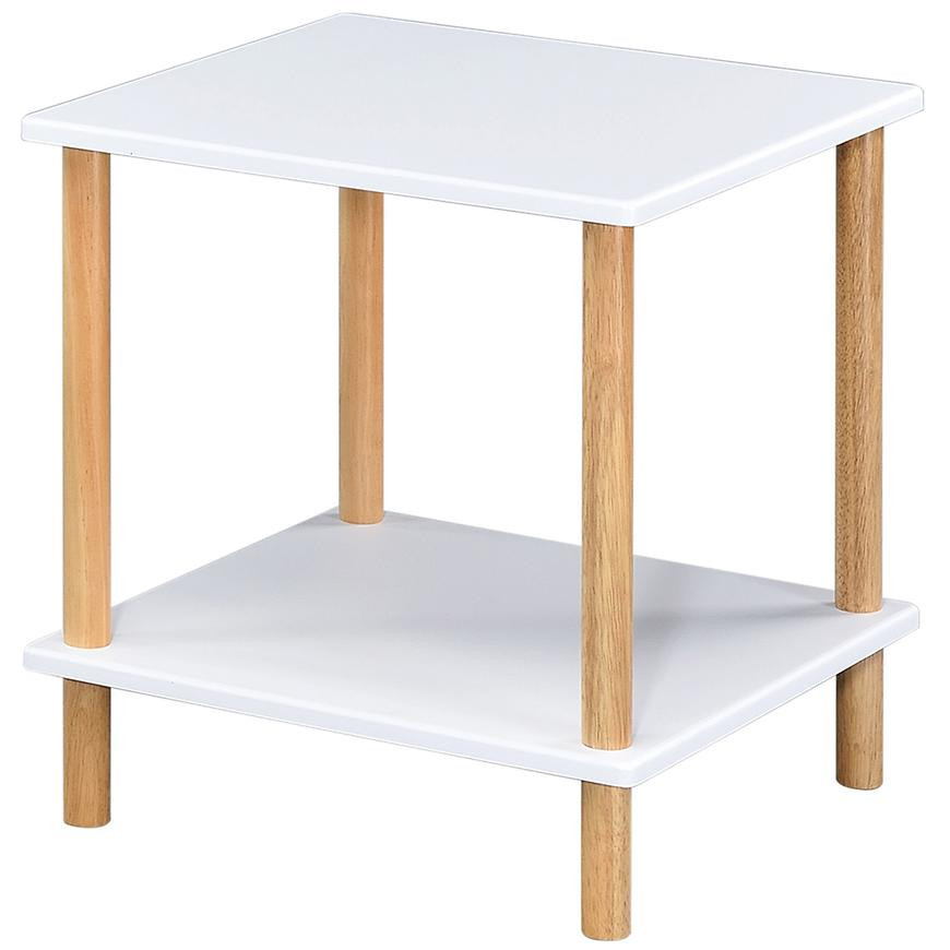 Odkládací stolek GC7404 40x40x45 bílá/přírodní